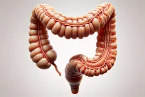 A human small intestine showcasing its three main parts the duodenum jejunum and ileum